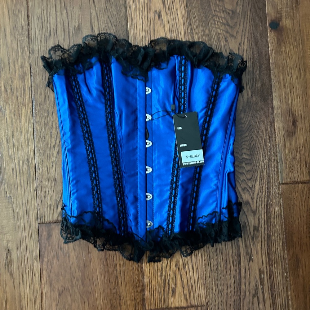 NEW Sexy steal bone women’s corset - Blue - Size Small